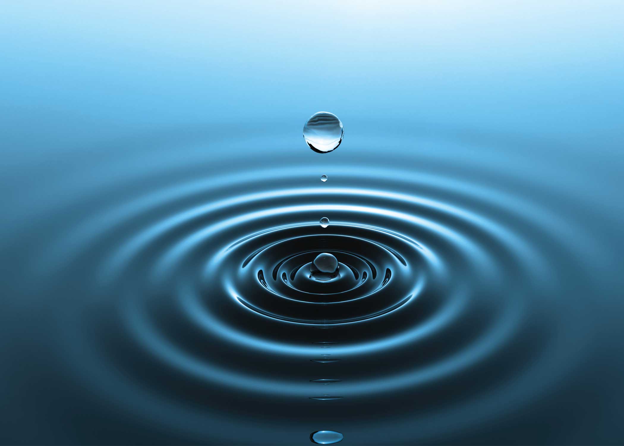 water drop creates ripples