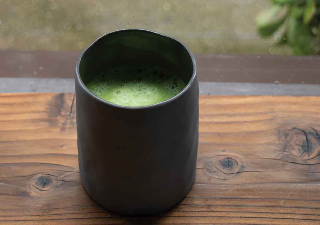 matcha in cup