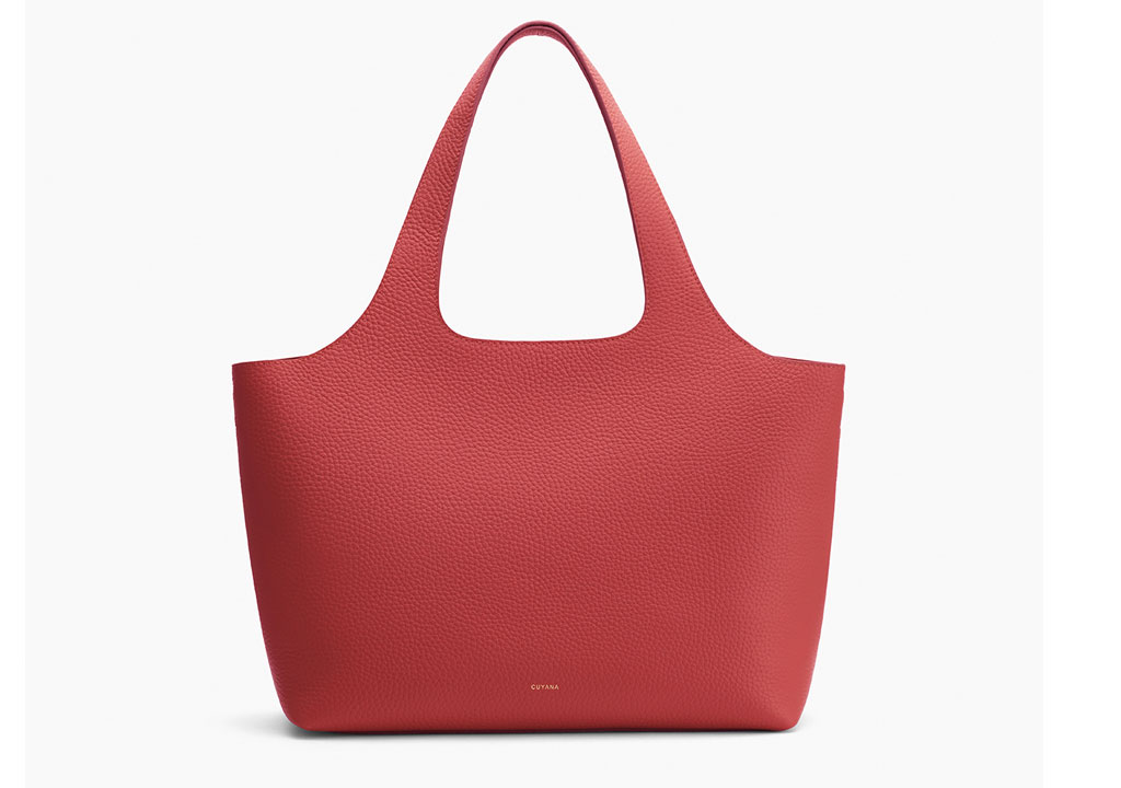 red cuyana system tote bag 