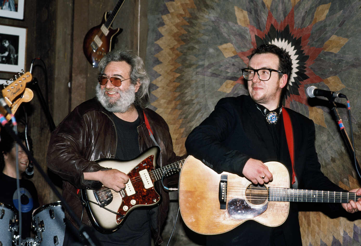 jerry garcia and elvis costello playing guitar