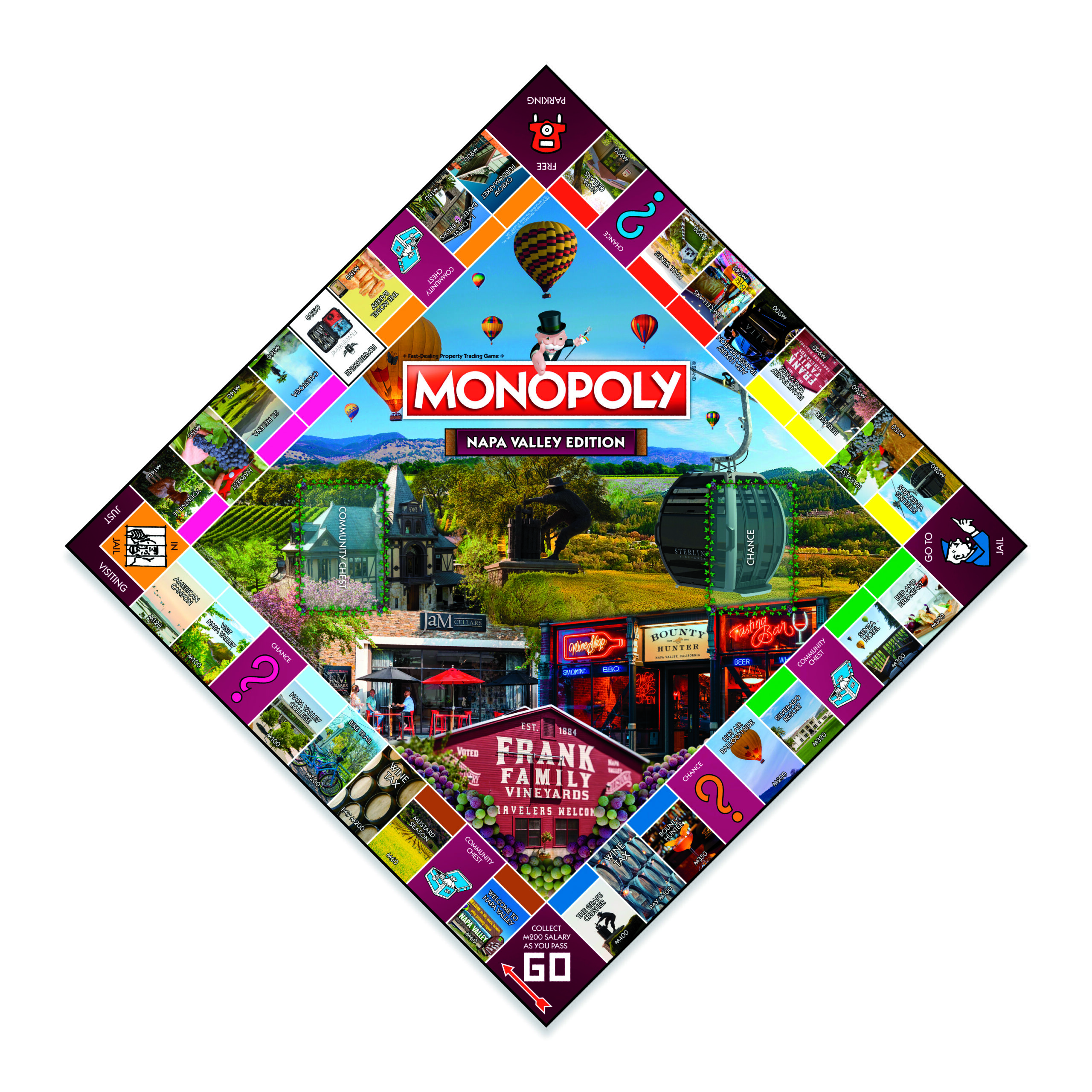 napa valley monopoly board