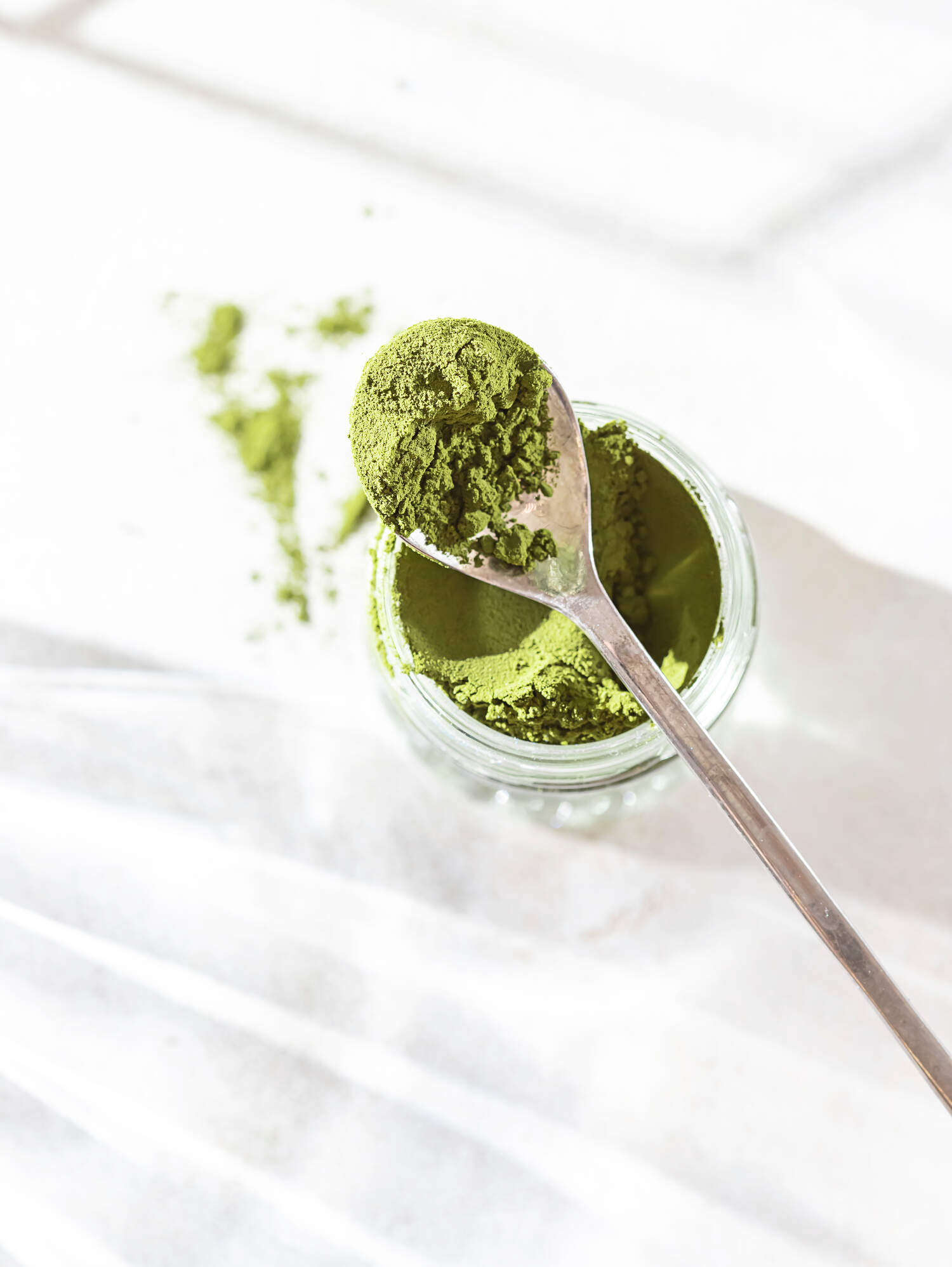spoonful of green powder