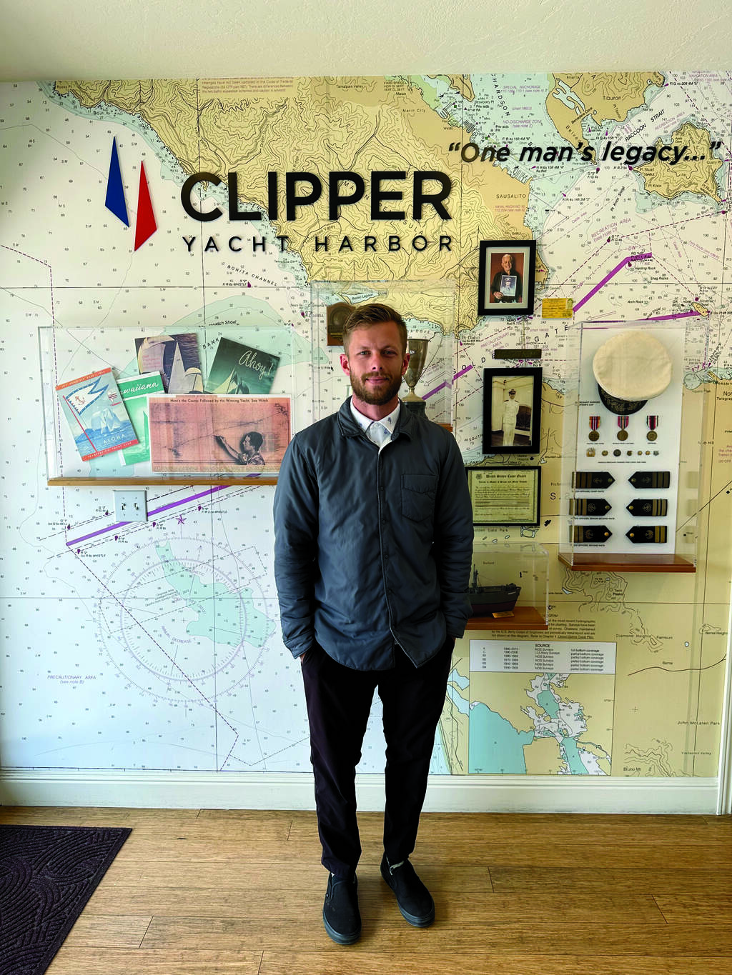 KC Pedersen in yacht harbor office