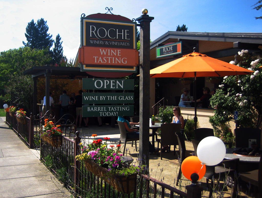 exterior of Roche Winery in Sonoma