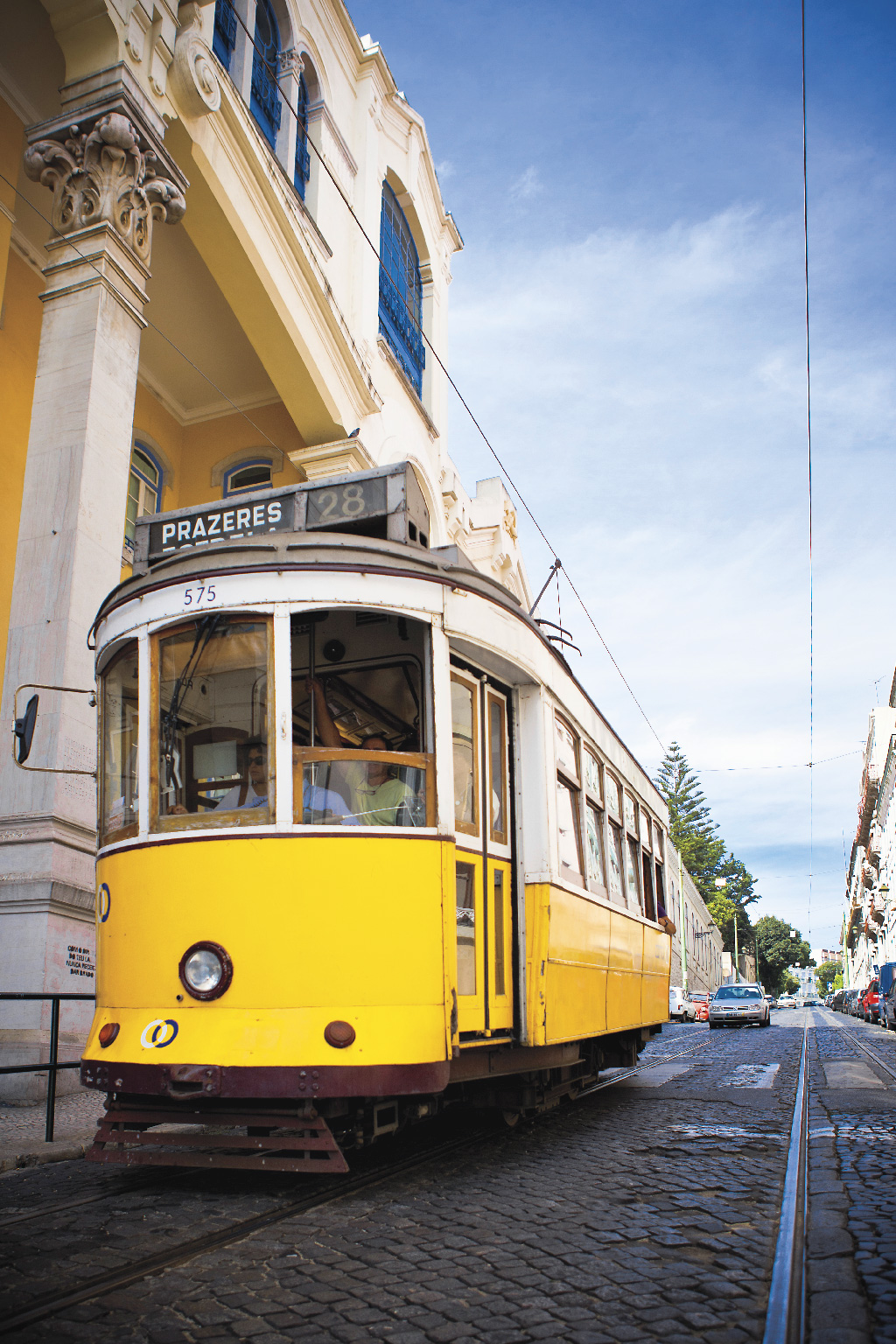 a tram in Lisbon