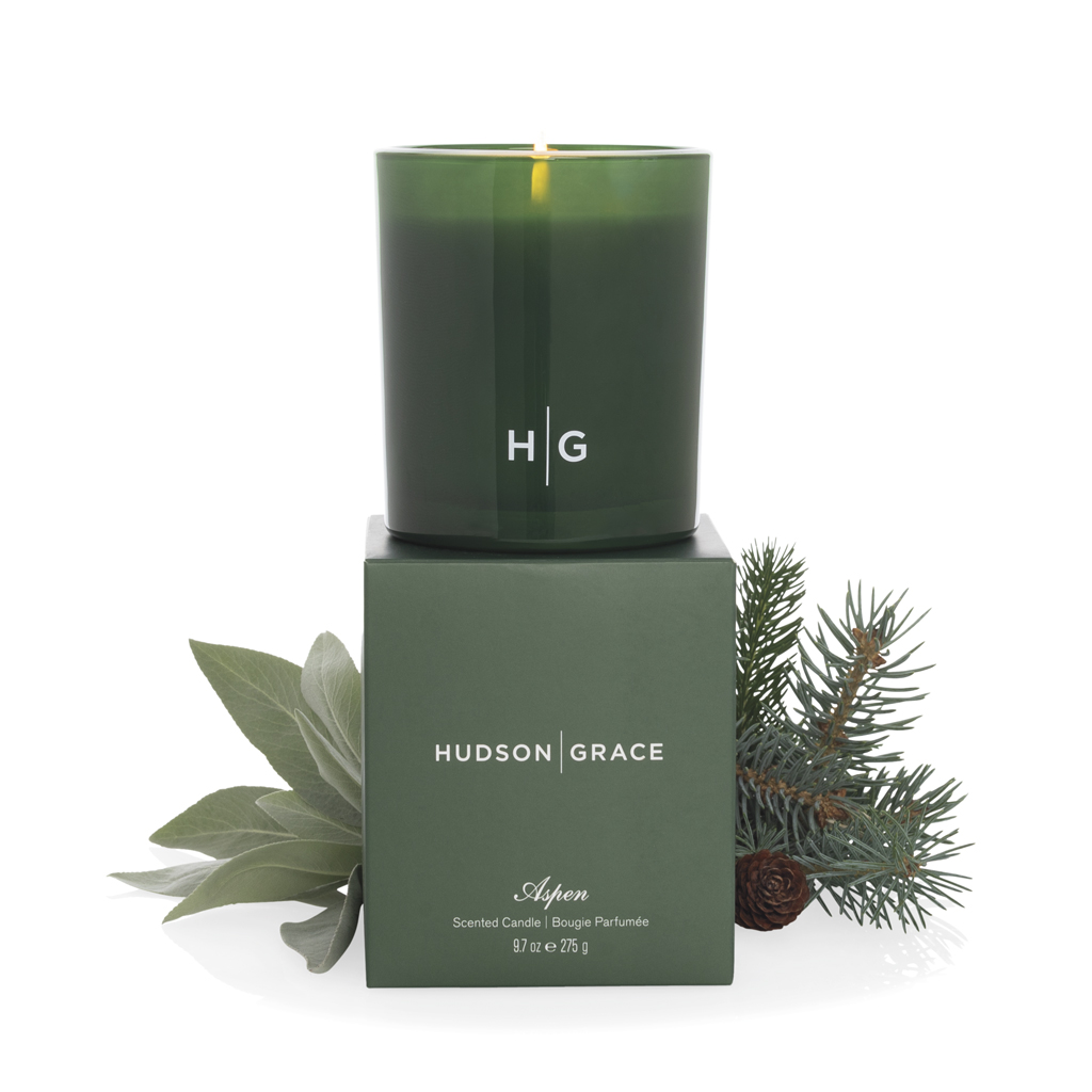 an aspen fir scented candle