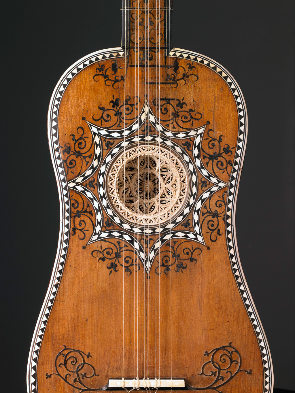 close up of a guitar from the Austen-Marie collection