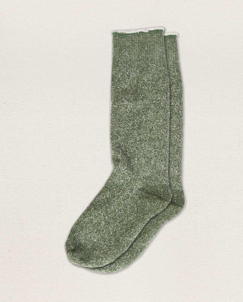 green winter crew socks