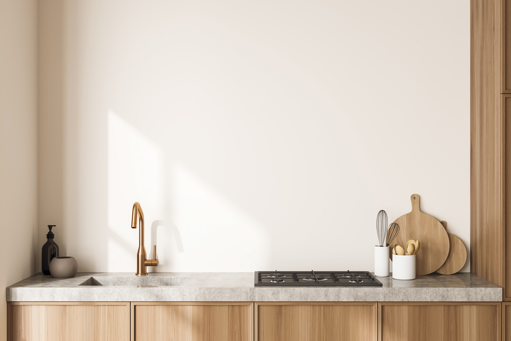 a minimalist kitchen interior