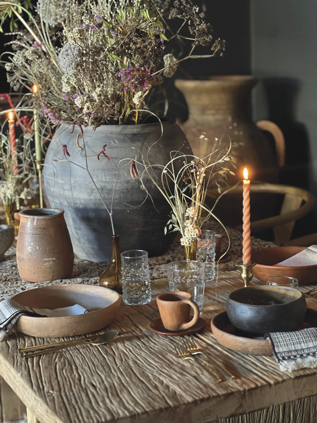 an autumnal table setting 