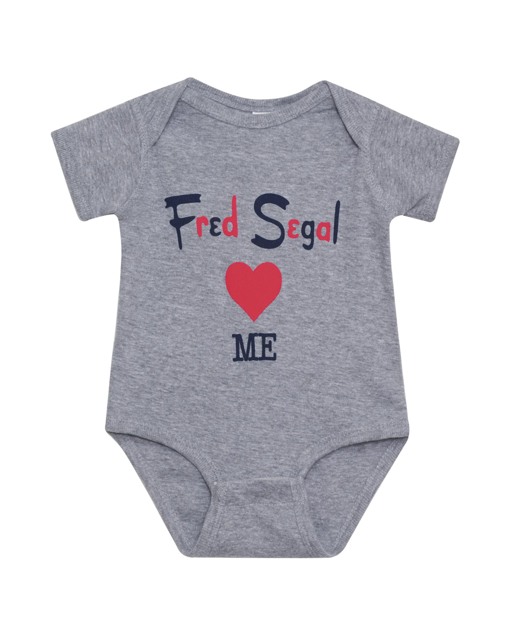 a baby onesie with Fred Segal name on it