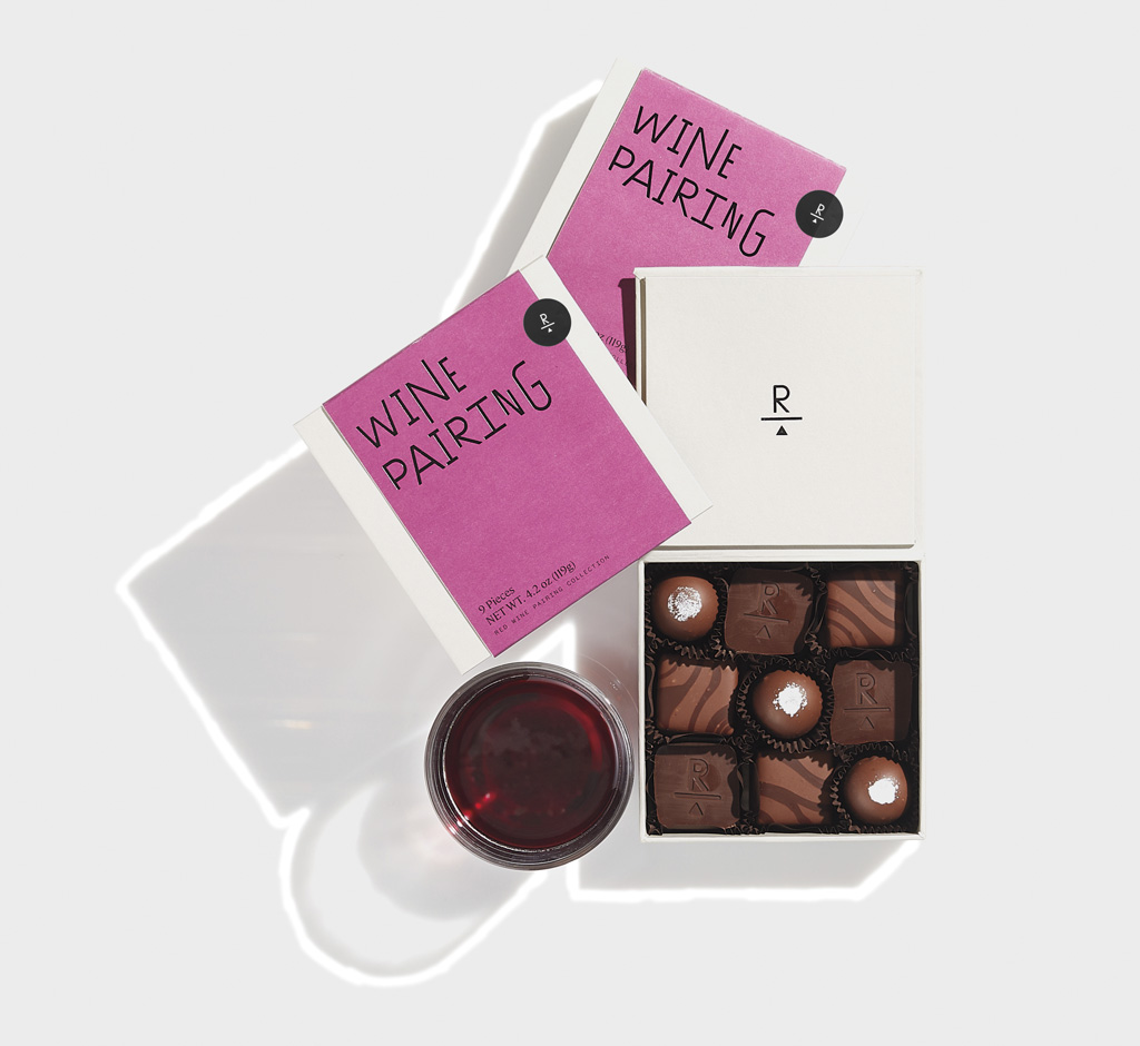 wine and chocolate pairing box