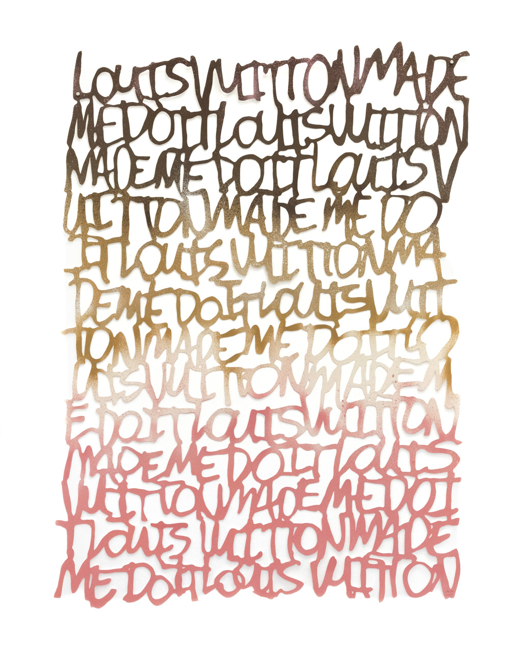 an art piece of words on paper by Chris West